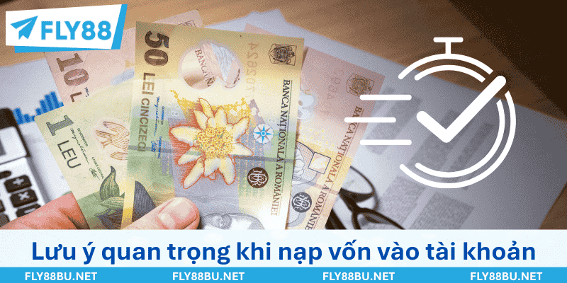 Những lưu ý quan trọng khi thực hiện nạp vốn vào tài khoản